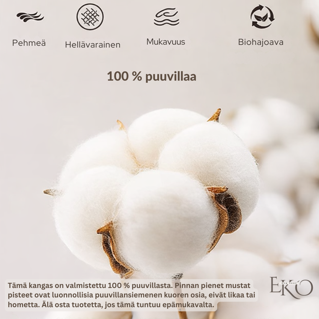Ekologinen mehiläisvahaleipäpussi – 100 % puuvillaa