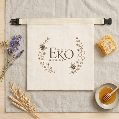 Ekologinen mehiläisvahaleipäpussi – 100 % puuvillaa