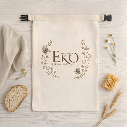 Ekologinen mehiläisvahaleipäpussi – 100 % puuvillaa